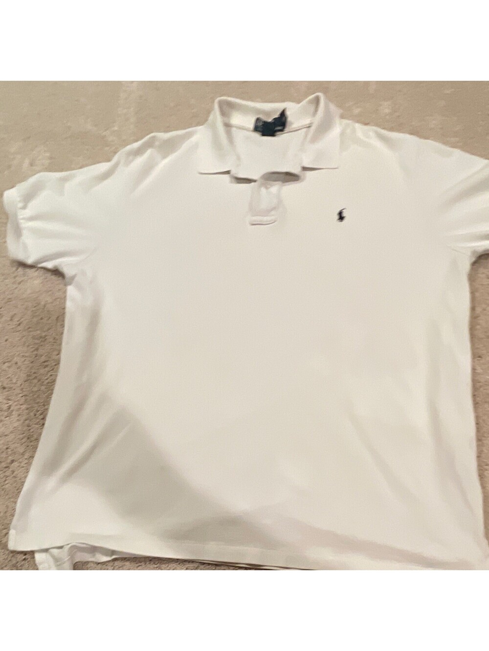 Polo Ralph Lauren Men's 2XL Polo White Solid Classic Fit Short Sleeve Logo